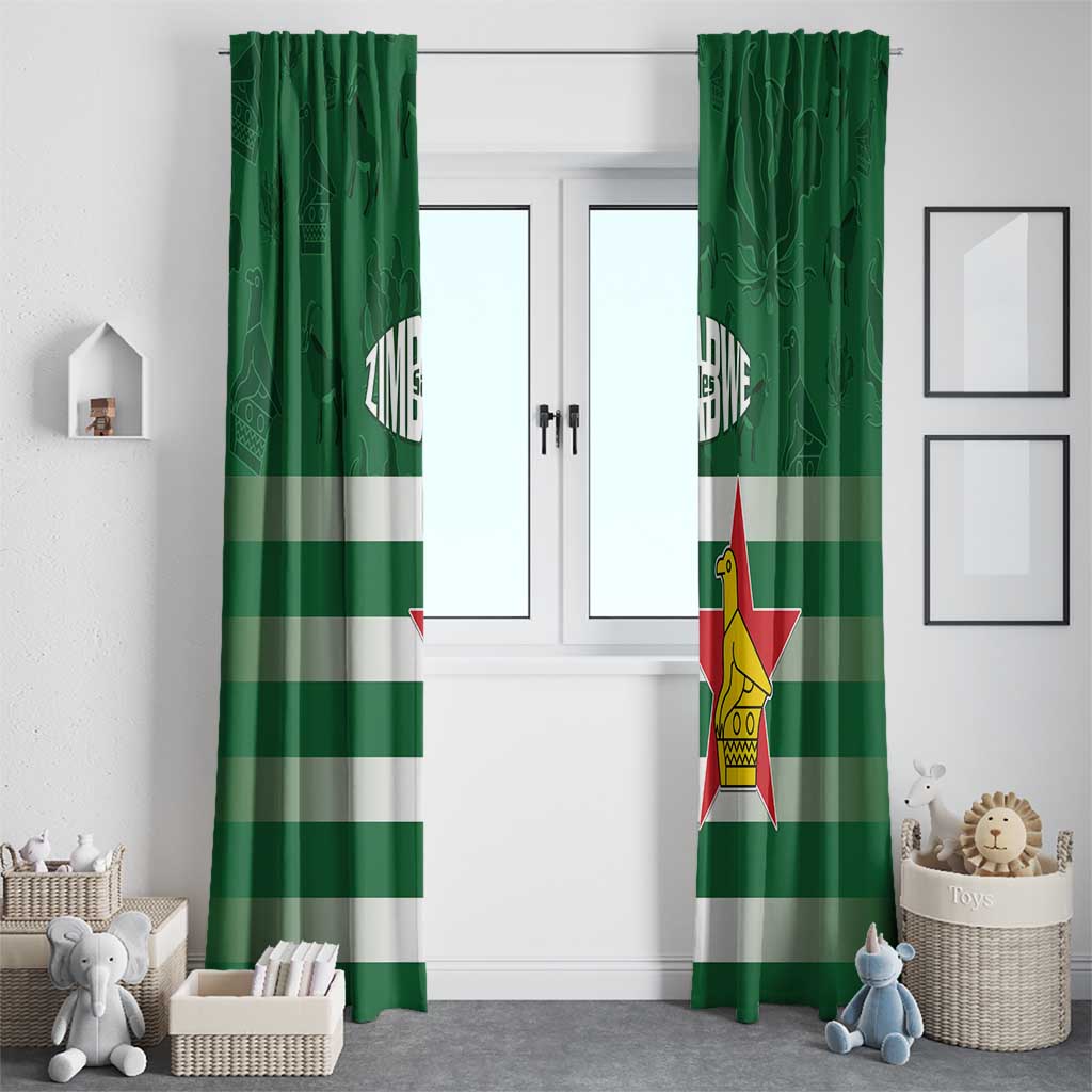 Rugby Zimbabwe Window Curtain Go Champions Sables - Wonder Print Shop