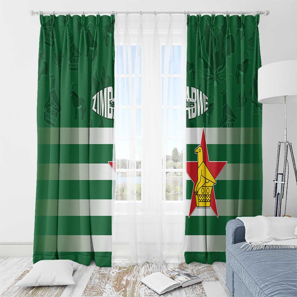 Rugby Zimbabwe Window Curtain Go Champions Sables - Wonder Print Shop