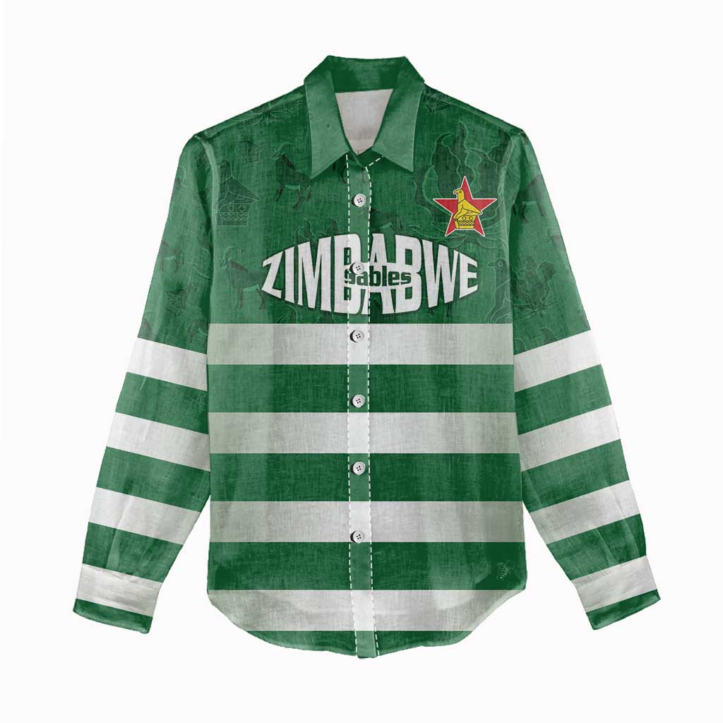 Rugby Zimbabwe Custom Women Casual Shirt Go Champions Sables - Wonder Print Shop