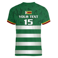Rugby Zimbabwe Custom Women V-Neck T-Shirt Go Champions Sables - Wonder Print Shop