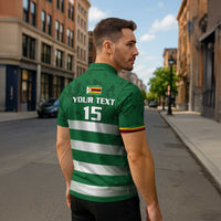 Rugby Zimbabwe Custom Zipper Polo Shirt Go Champions Sables - Wonder Print Shop