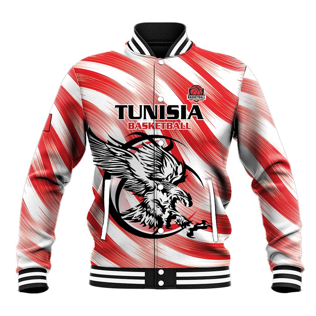 Custom Tunisia Basketball Baseball Jacket Go Eagles of Carthage - Wonder Print Shop