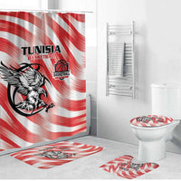 Tunisia Basketball Bathroom Set Go Eagles of Carthage - Wonder Print Shop
