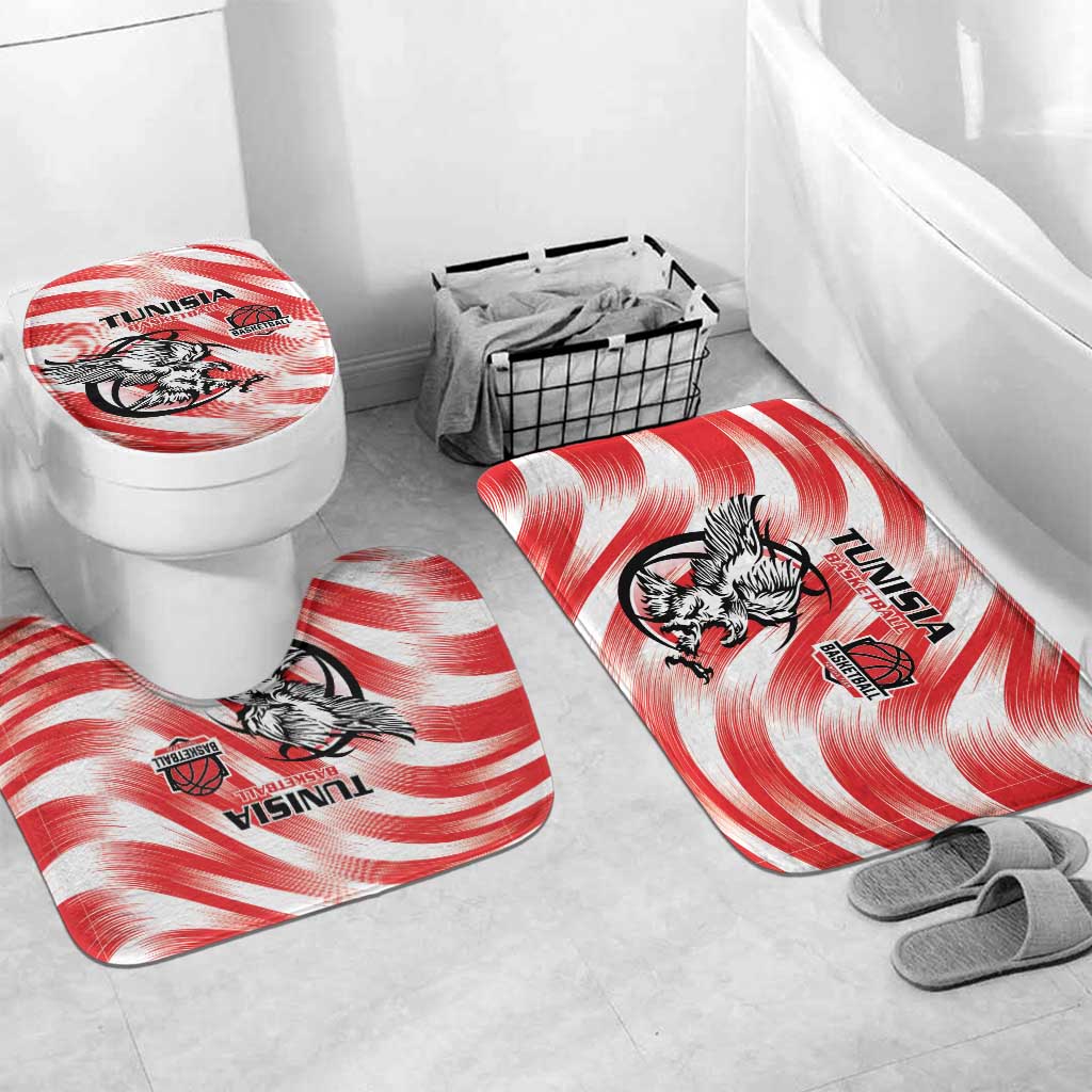 Tunisia Basketball Bathroom Set Go Eagles of Carthage - Wonder Print Shop