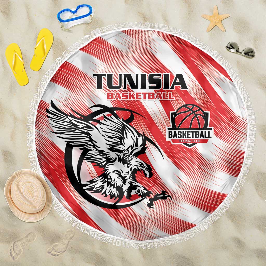 Tunisia Basketball Beach Blanket Go Eagles of Carthage - Wonder Print Shop