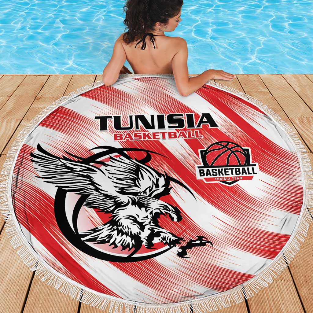 Tunisia Basketball Beach Blanket Go Eagles of Carthage - Wonder Print Shop