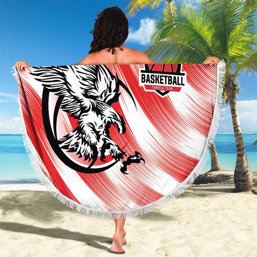 Tunisia Basketball Beach Blanket Go Eagles of Carthage - Wonder Print Shop