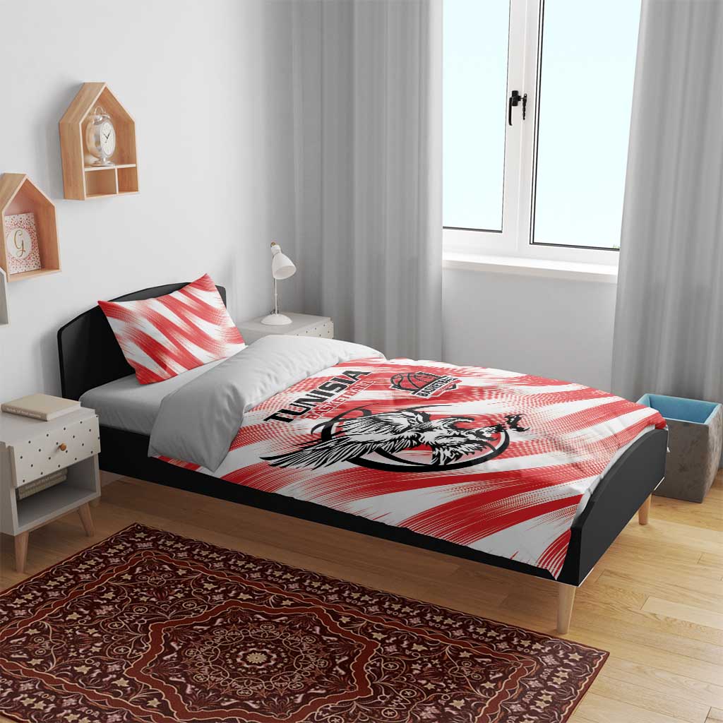 Tunisia Basketball Bedding Set Go Eagles of Carthage - Wonder Print Shop