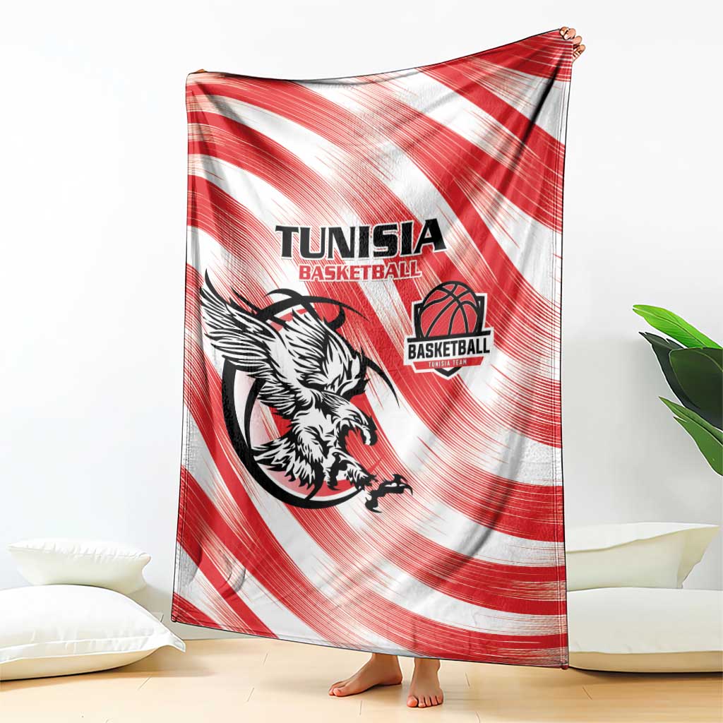 Tunisia Basketball Blanket Go Eagles of Carthage - Wonder Print Shop