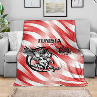 Tunisia Basketball Blanket Go Eagles of Carthage - Wonder Print Shop