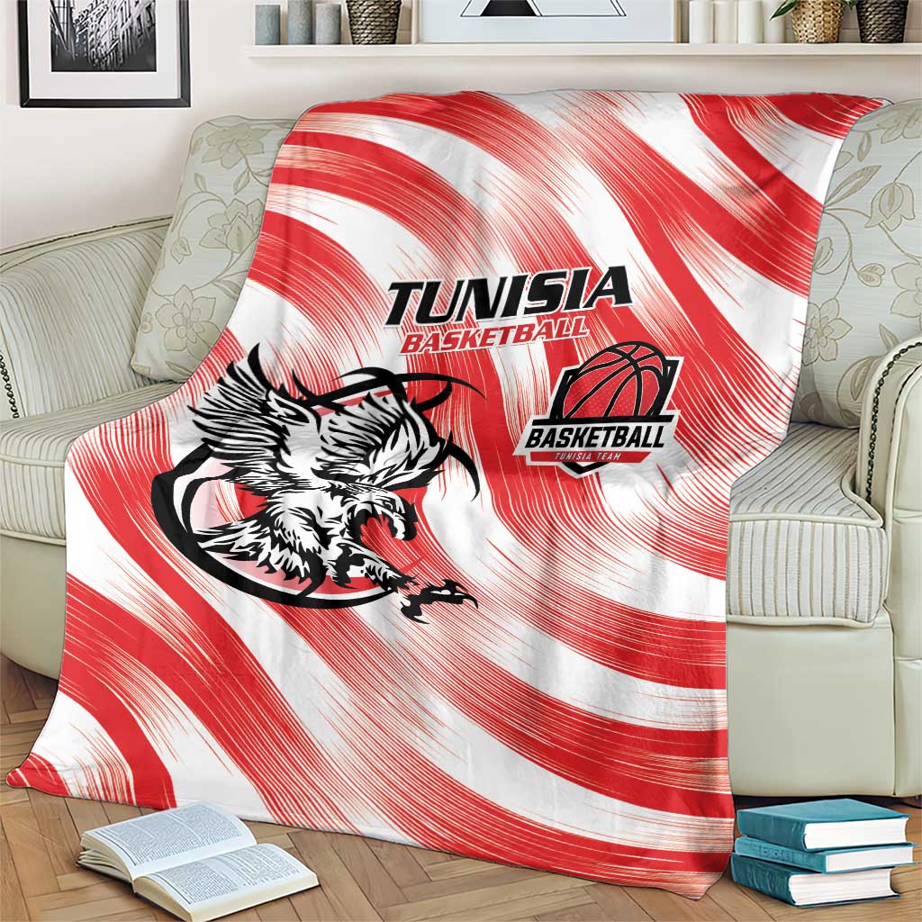 Tunisia Basketball Blanket Go Eagles of Carthage - Wonder Print Shop