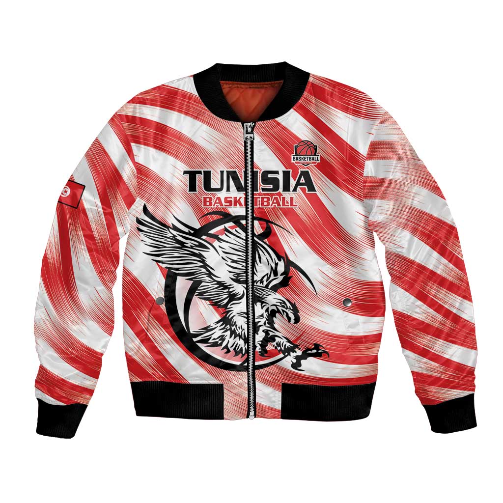 Custom Tunisia Basketball Bomber Jacket Go Eagles of Carthage - Wonder Print Shop