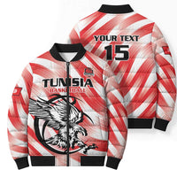 Custom Tunisia Basketball Bomber Puffer Jacket Go Eagles of Carthage - Wonder Print Shop