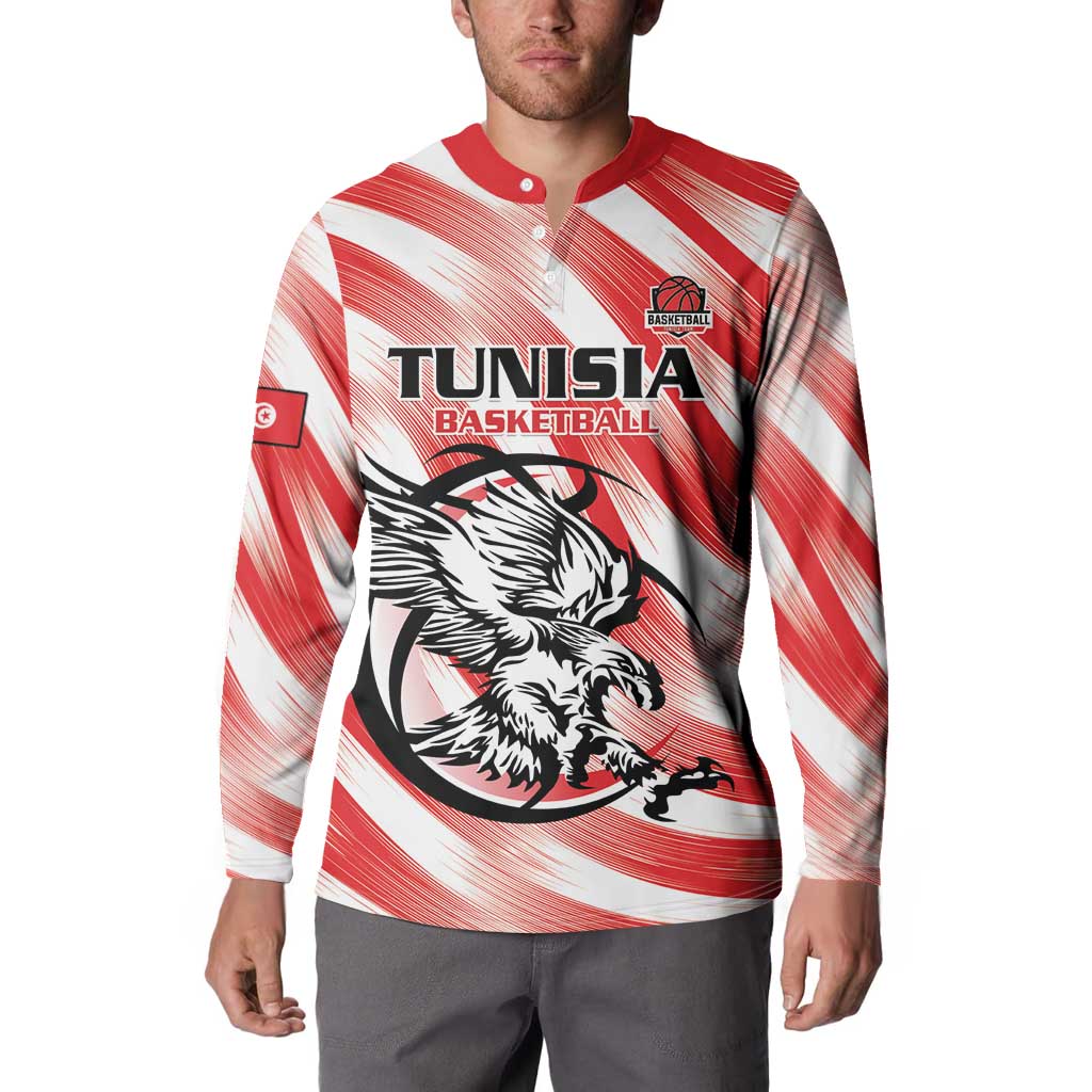 Custom Tunisia Basketball Button Sweatshirt Go Eagles of Carthage - Wonder Print Shop