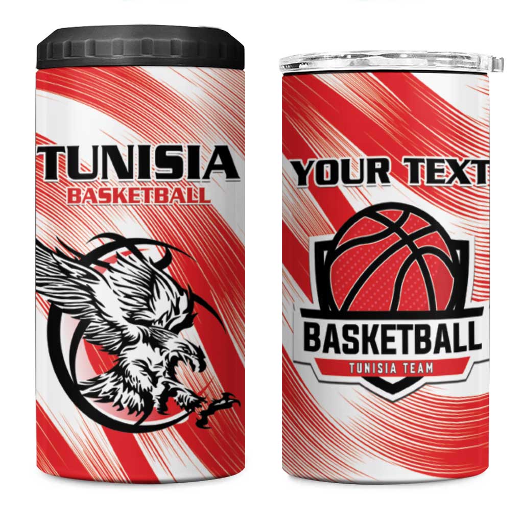 Custom Tunisia Basketball 4 in 1 Can Cooler Tumbler Go Eagles of Carthage - Wonder Print Shop