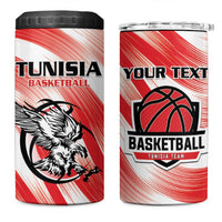 Custom Tunisia Basketball 4 in 1 Can Cooler Tumbler Go Eagles of Carthage - Wonder Print Shop