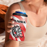 Custom Tunisia Basketball 4 in 1 Can Cooler Tumbler Go Eagles of Carthage - Wonder Print Shop