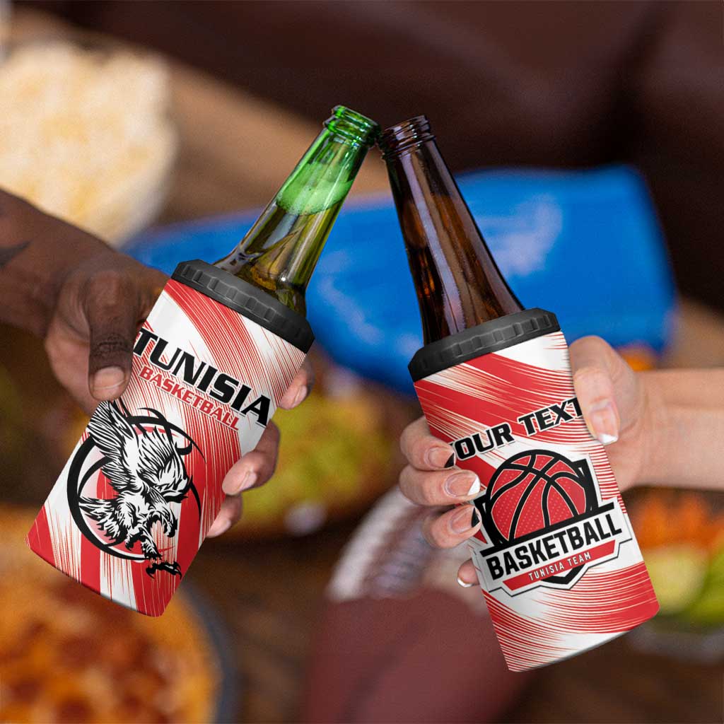 Custom Tunisia Basketball 4 in 1 Can Cooler Tumbler Go Eagles of Carthage - Wonder Print Shop