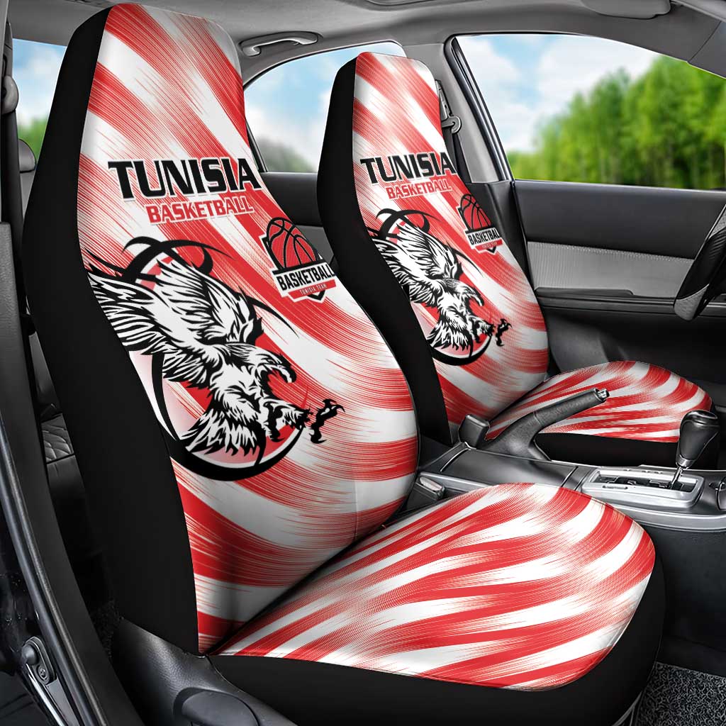 Tunisia Basketball Car Seat Cover Go Eagles of Carthage - Wonder Print Shop