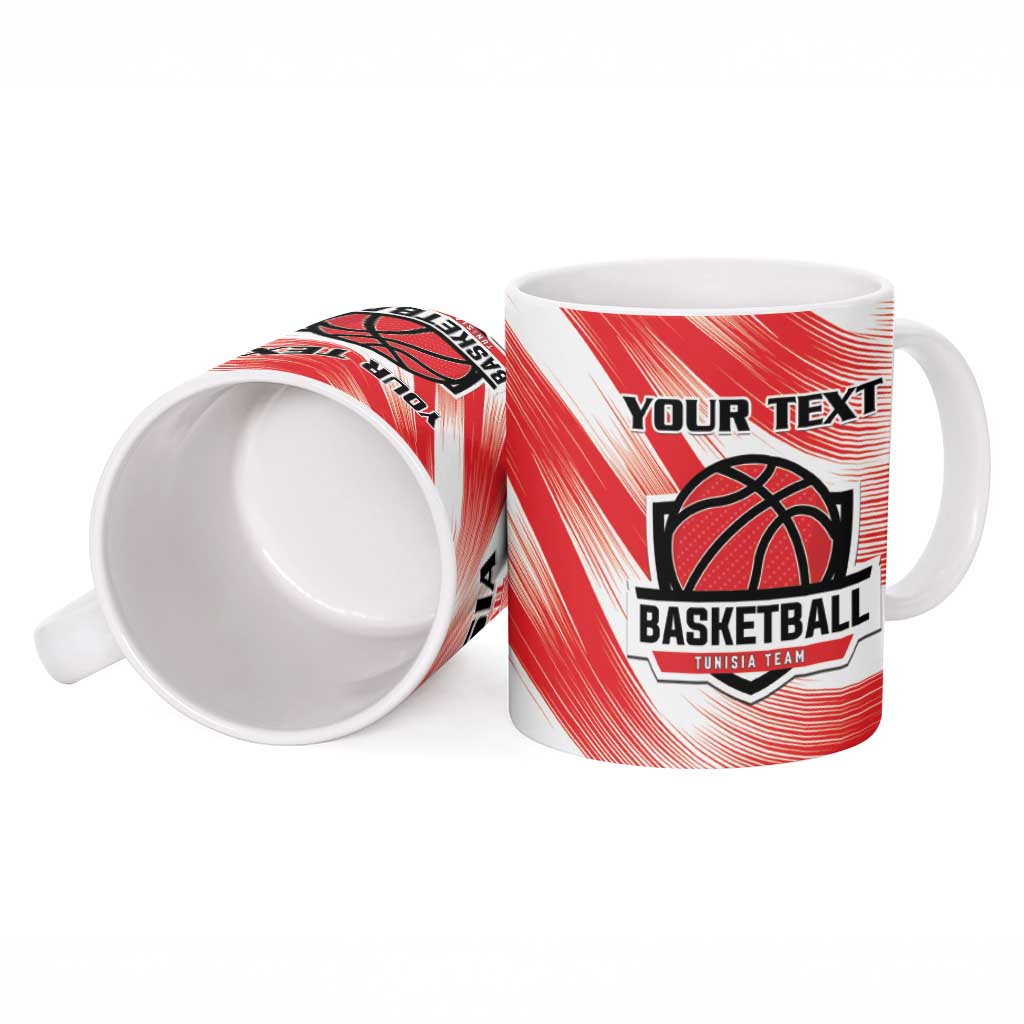 Custom Tunisia Basketball Ceramic Mug Go Eagles of Carthage - Wonder Print Shop