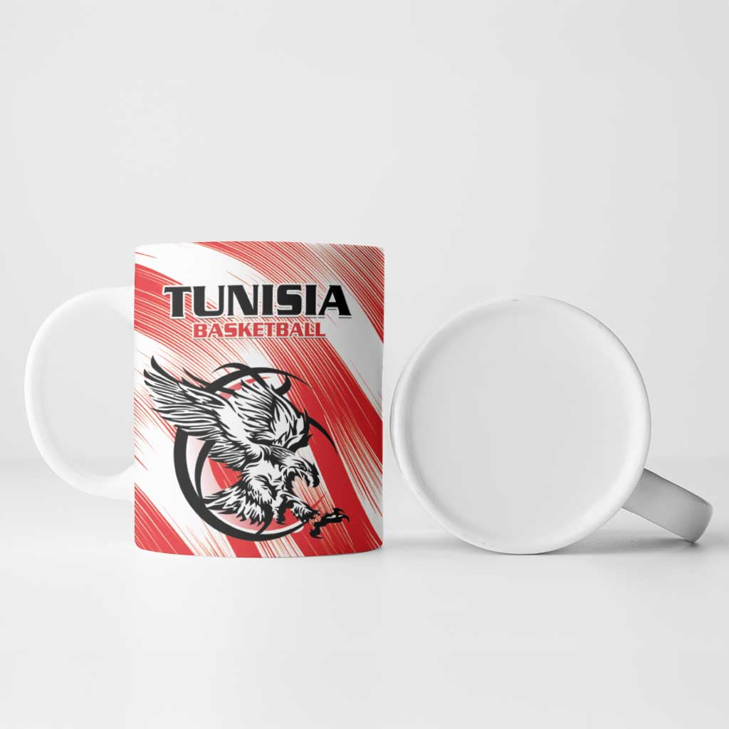 Custom Tunisia Basketball Ceramic Mug Go Eagles of Carthage - Wonder Print Shop