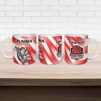 Custom Tunisia Basketball Ceramic Mug Go Eagles of Carthage - Wonder Print Shop