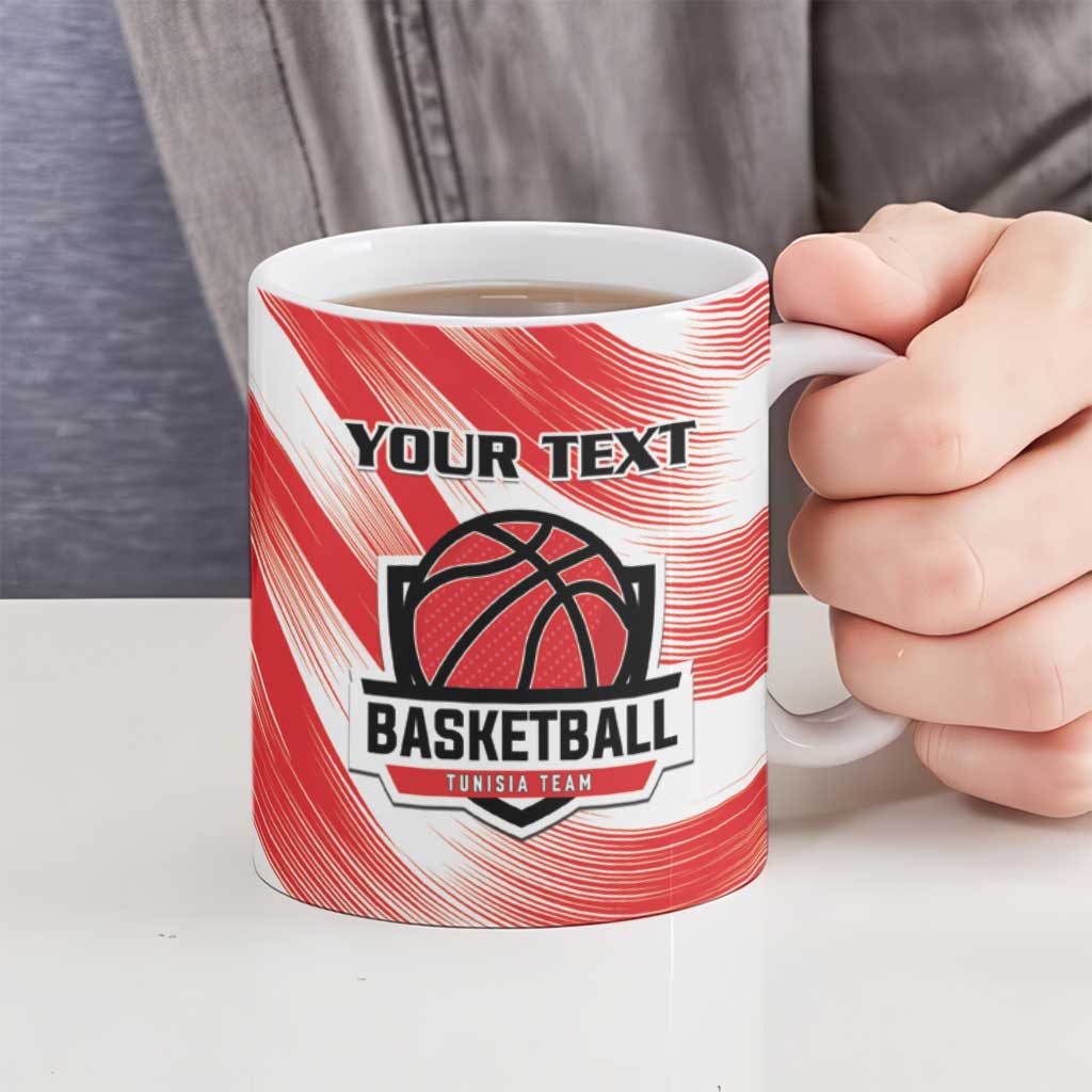 Custom Tunisia Basketball Ceramic Mug Go Eagles of Carthage - Wonder Print Shop