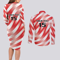 Custom Tunisia Basketball Couples Matching Long Sleeve Bodycon Dress and Long Sleeve Button Shirt Go Eagles of Carthage - Wonder Print Shop