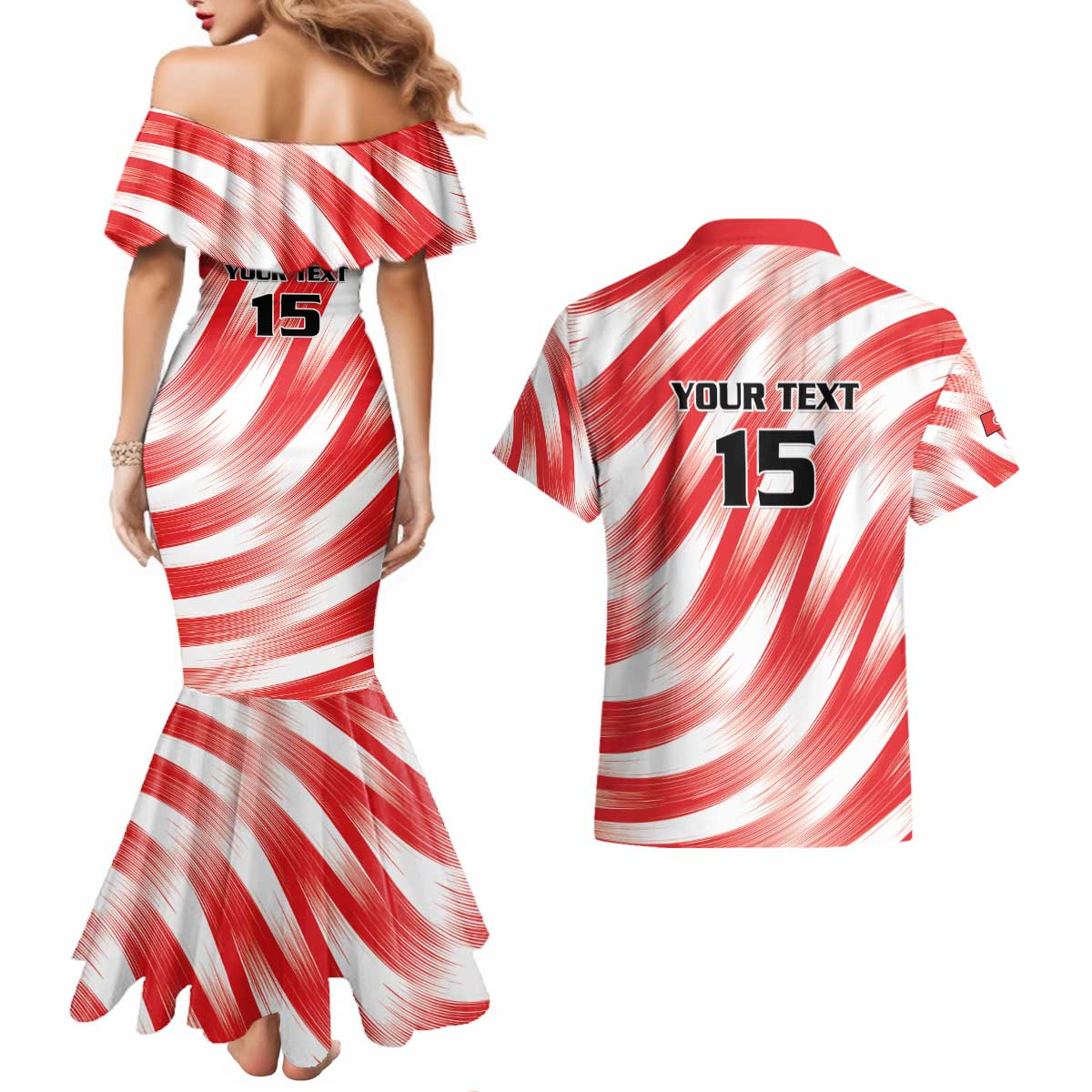 Custom Tunisia Basketball Couples Matching Mermaid Dress and Hawaiian Shirt Go Eagles of Carthage - Wonder Print Shop