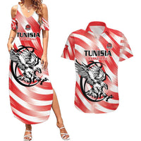 Custom Tunisia Basketball Couples Matching Summer Maxi Dress and Hawaiian Shirt Go Eagles of Carthage - Wonder Print Shop