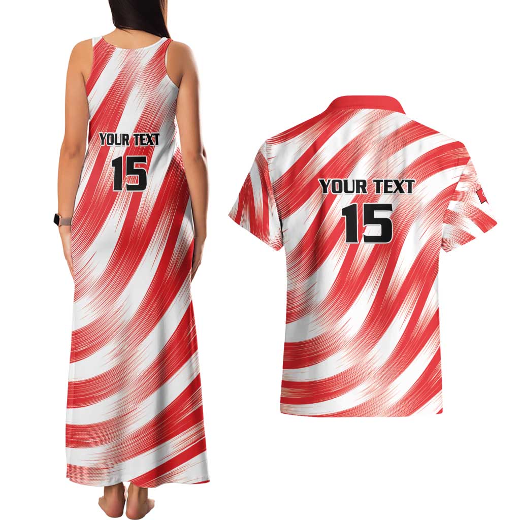 Custom Tunisia Basketball Couples Matching Tank Maxi Dress and Hawaiian Shirt Go Eagles of Carthage - Wonder Print Shop