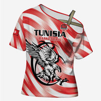 Custom Tunisia Basketball Cross Shoulder Shirt Go Eagles of Carthage - Wonder Print Shop