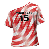 Custom Tunisia Basketball Cross Shoulder Shirt Go Eagles of Carthage - Wonder Print Shop