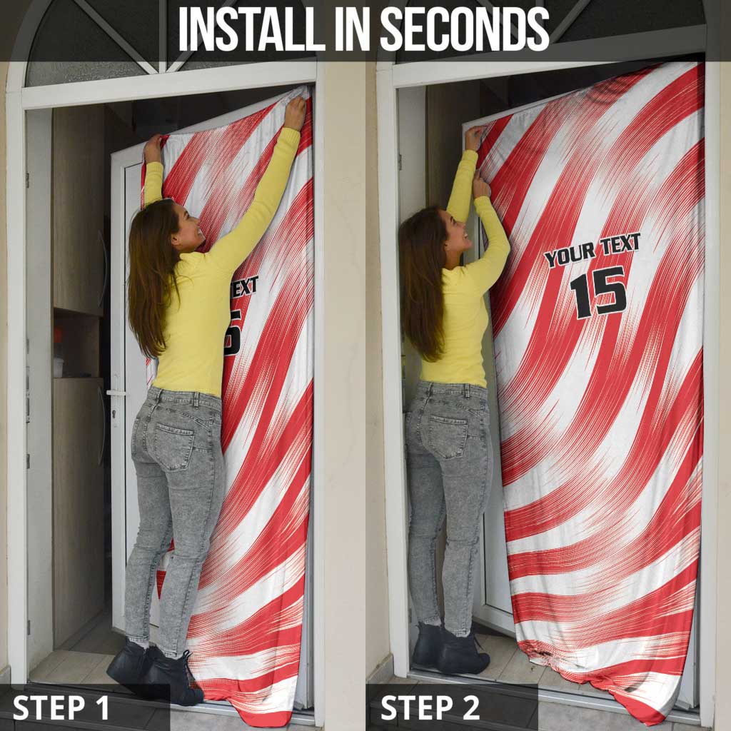 Custom Tunisia Basketball Door Cover Go Eagles of Carthage - Wonder Print Shop