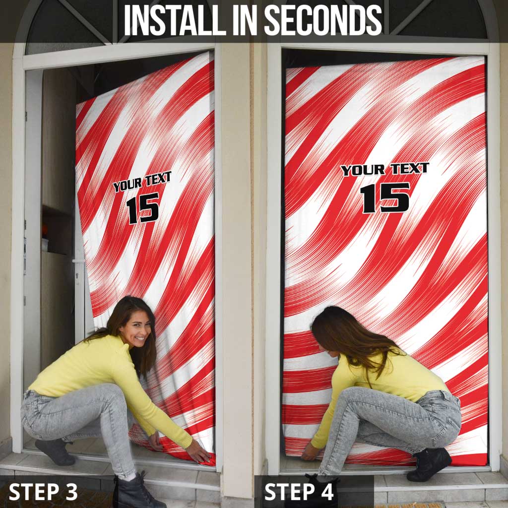 Custom Tunisia Basketball Door Cover Go Eagles of Carthage - Wonder Print Shop