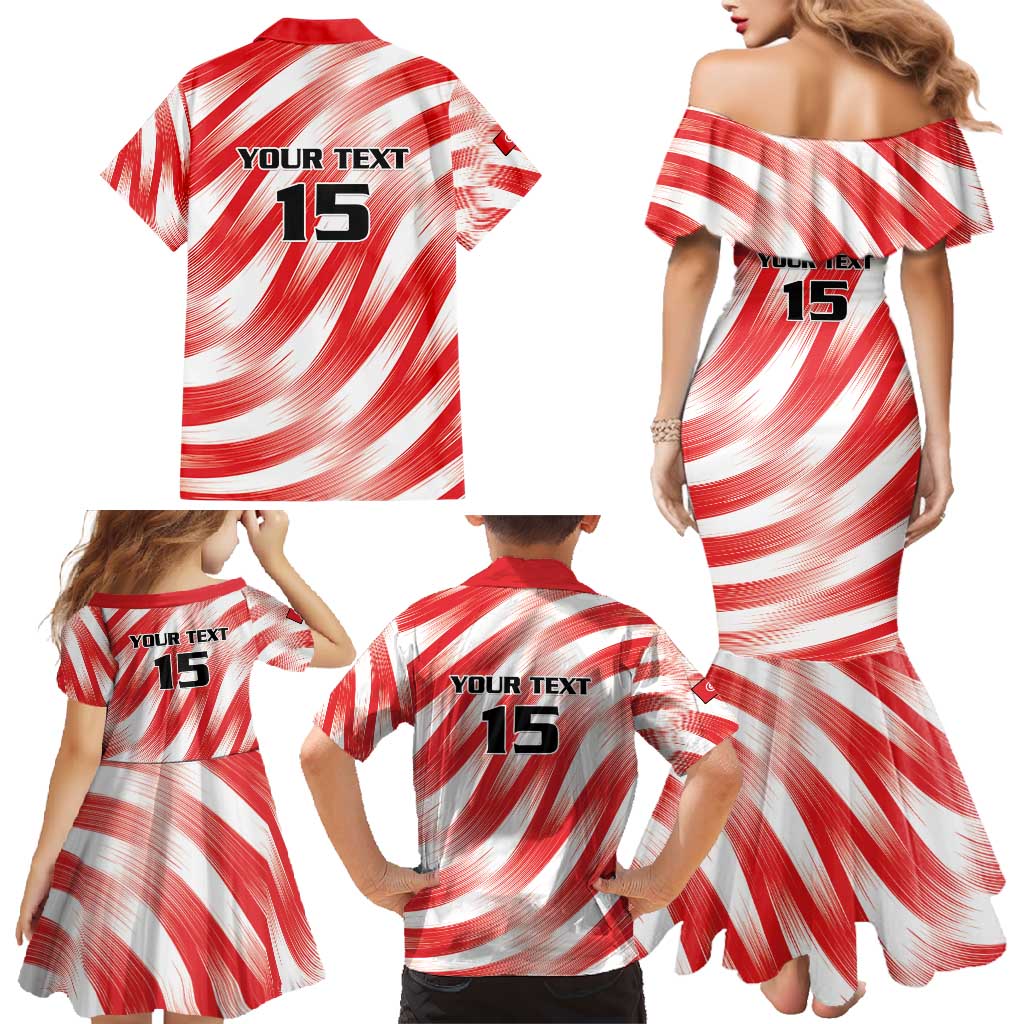 Custom Tunisia Basketball Family Matching Mermaid Dress and Hawaiian Shirt Go Eagles of Carthage - Wonder Print Shop