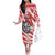Custom Tunisia Basketball Family Matching Off The Shoulder Long Sleeve Dress and Hawaiian Shirt Go Eagles of Carthage - Wonder Print Shop