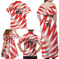 Custom Tunisia Basketball Family Matching Off Shoulder Maxi Dress and Hawaiian Shirt Go Eagles of Carthage - Wonder Print Shop
