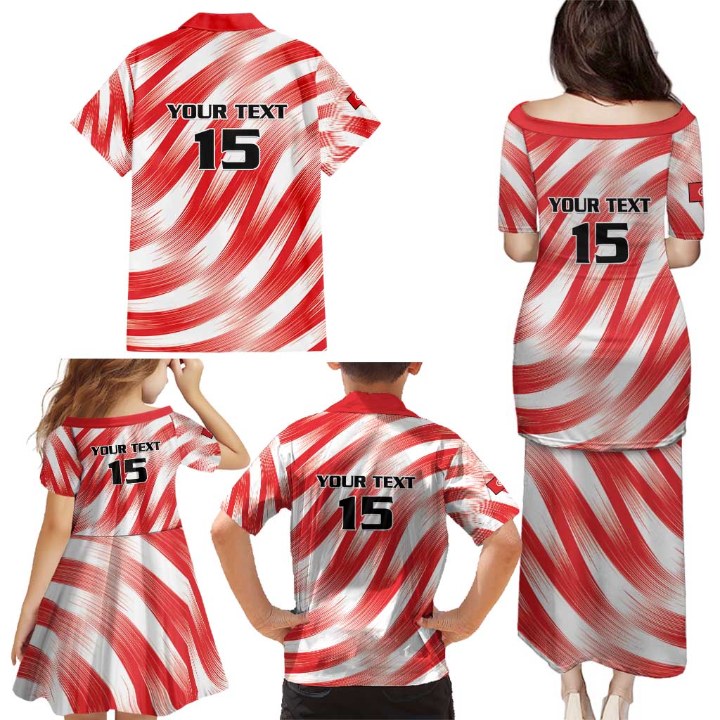 Custom Tunisia Basketball Family Matching Puletasi and Hawaiian Shirt Go Eagles of Carthage - Wonder Print Shop