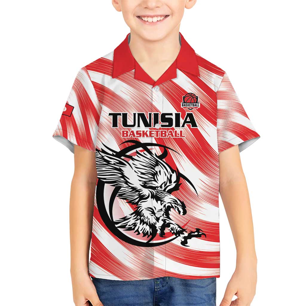 Custom Tunisia Basketball Family Matching Puletasi and Hawaiian Shirt Go Eagles of Carthage - Wonder Print Shop