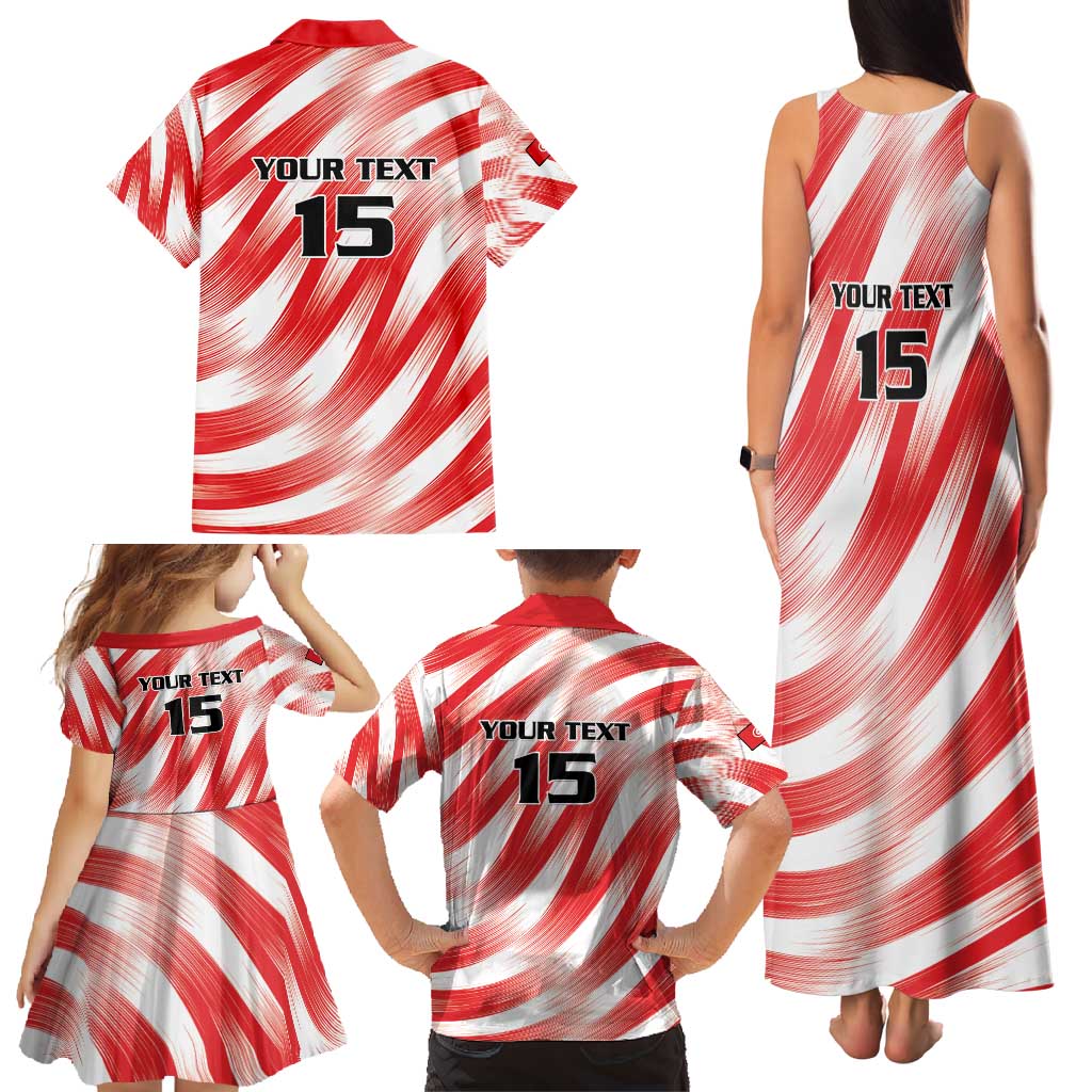 Custom Tunisia Basketball Family Matching Tank Maxi Dress and Hawaiian Shirt Go Eagles of Carthage - Wonder Print Shop