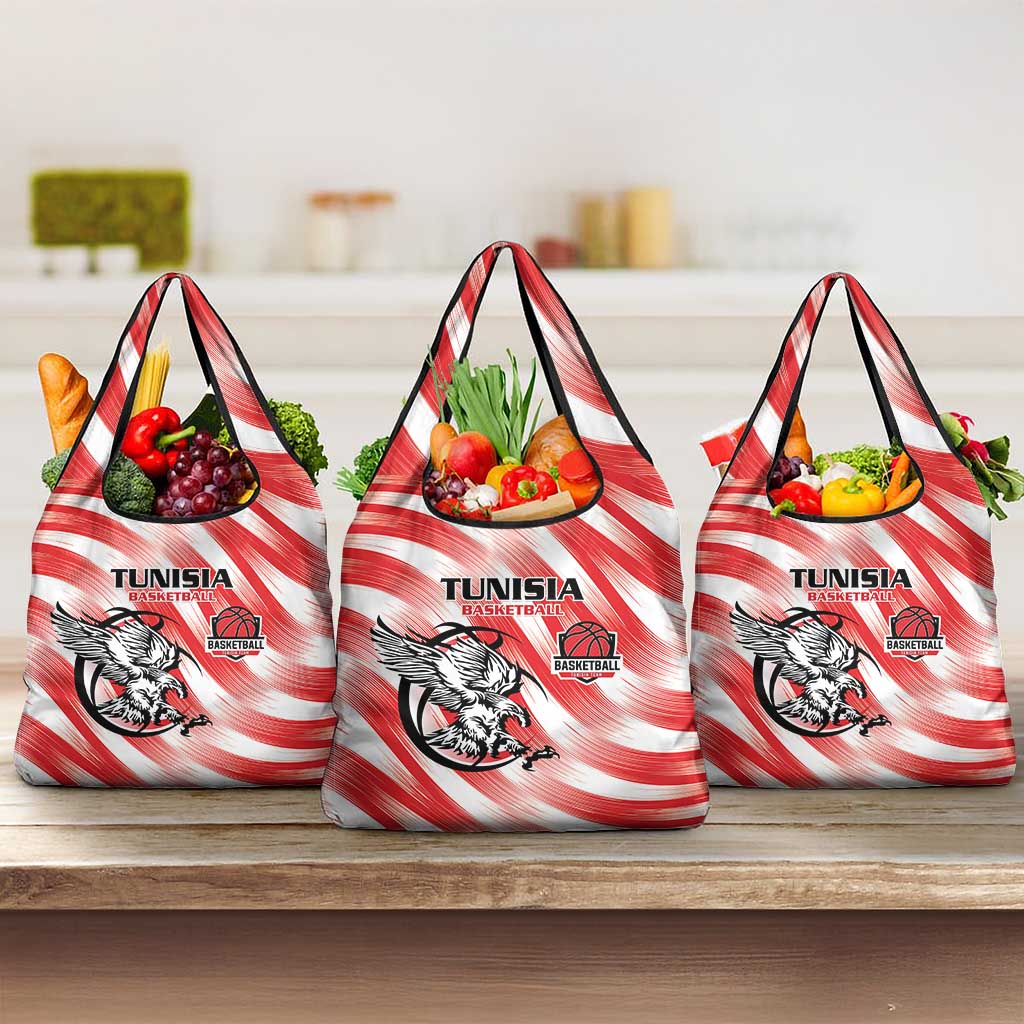 Tunisia Basketball Grocery Bag Go Eagles of Carthage - Wonder Print Shop