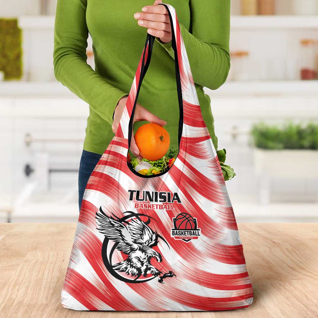 Tunisia Basketball Grocery Bag Go Eagles of Carthage - Wonder Print Shop