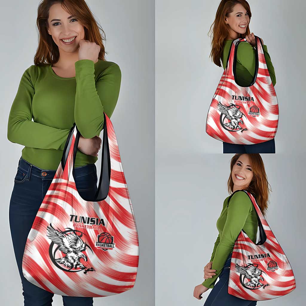 Tunisia Basketball Grocery Bag Go Eagles of Carthage - Wonder Print Shop
