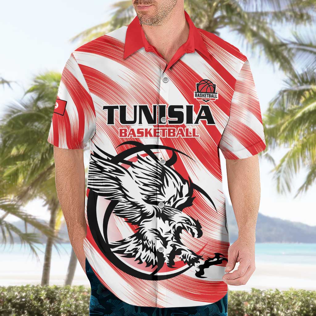 Custom Tunisia Basketball Hawaiian Shirt Go Eagles of Carthage - Wonder Print Shop