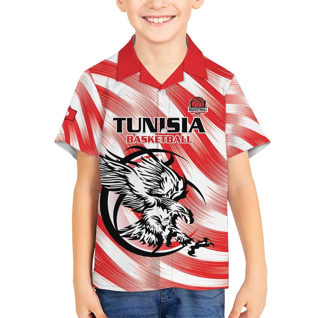 Custom Tunisia Basketball Hawaiian Shirt Go Eagles of Carthage - Wonder Print Shop