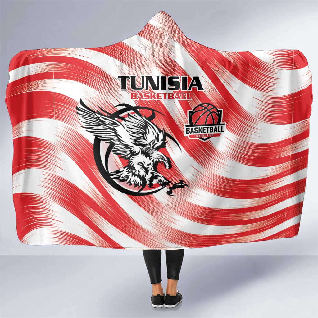 Tunisia Basketball Hooded Blanket Go Eagles of Carthage - Wonder Print Shop