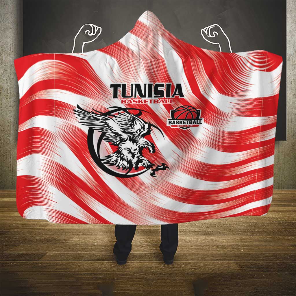 Tunisia Basketball Hooded Blanket Go Eagles of Carthage - Wonder Print Shop