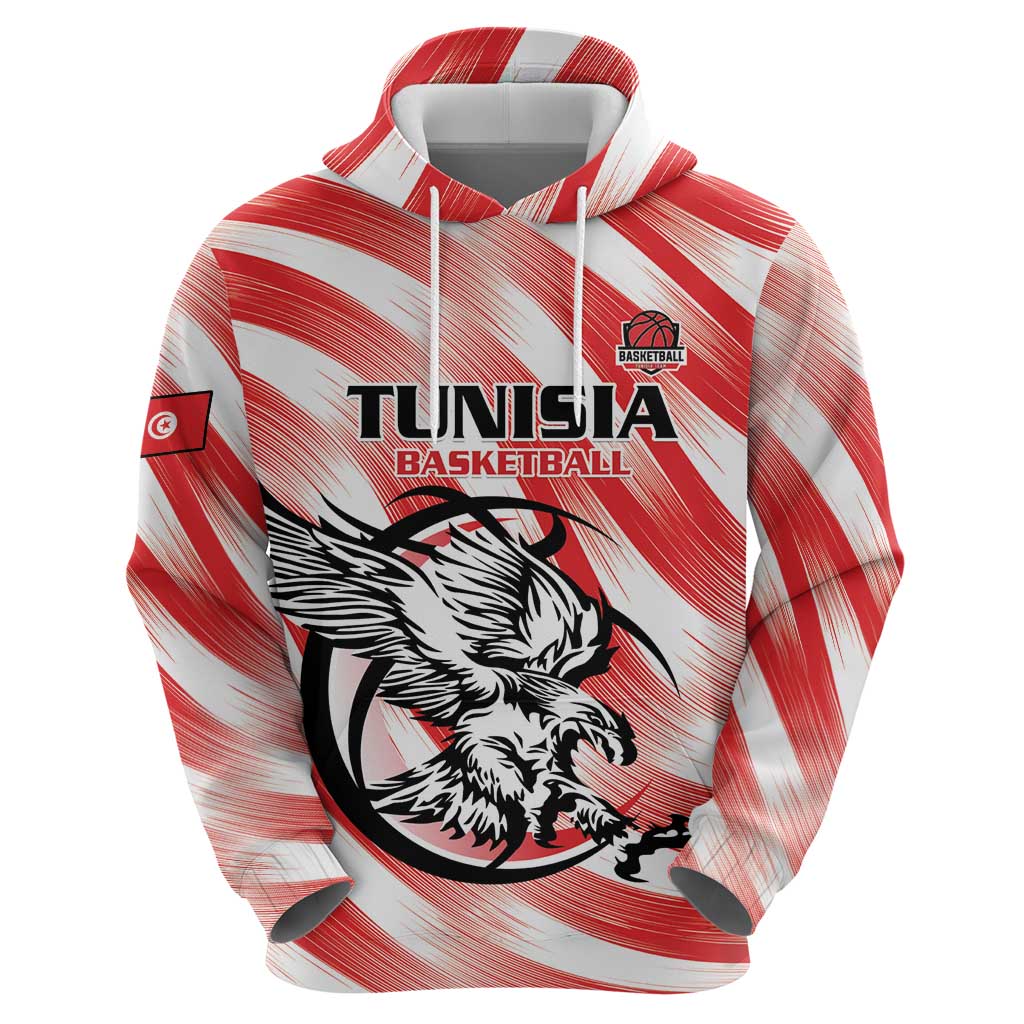Custom Tunisia Basketball Hoodie Go Eagles of Carthage - Wonder Print Shop