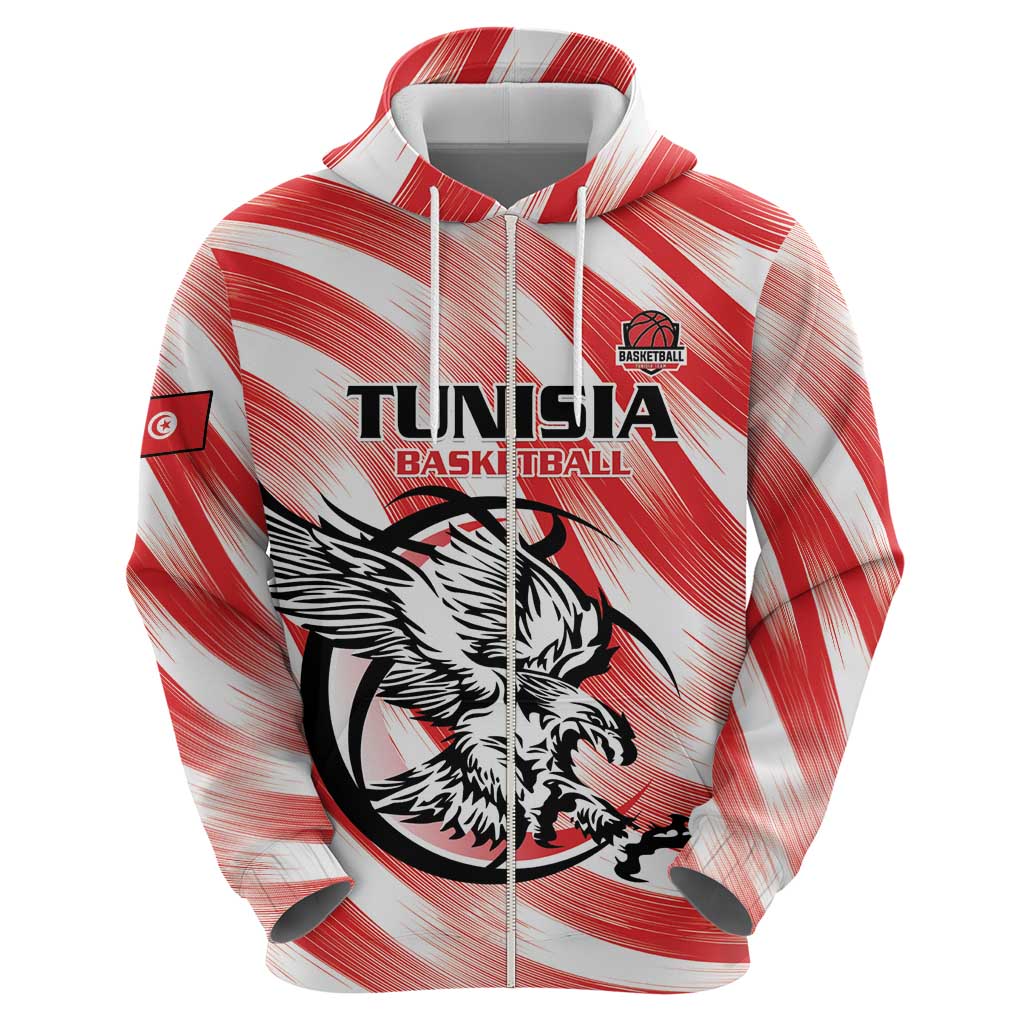 Custom Tunisia Basketball Hoodie Go Eagles of Carthage - Wonder Print Shop